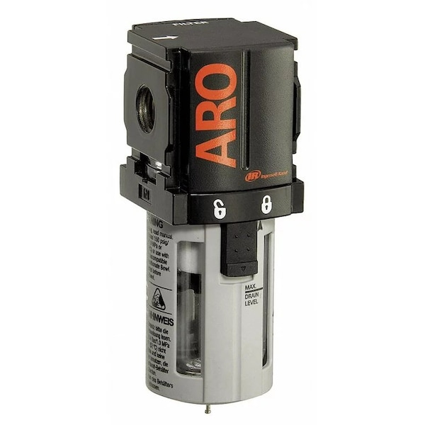 Ingersoll-Rand ARO Compressed Air Filter: Particulate, 3/8 in NPT, 5 micron, 156 cfm, 150 psi Max Op Pressure, 2000 F35331-400 - main
